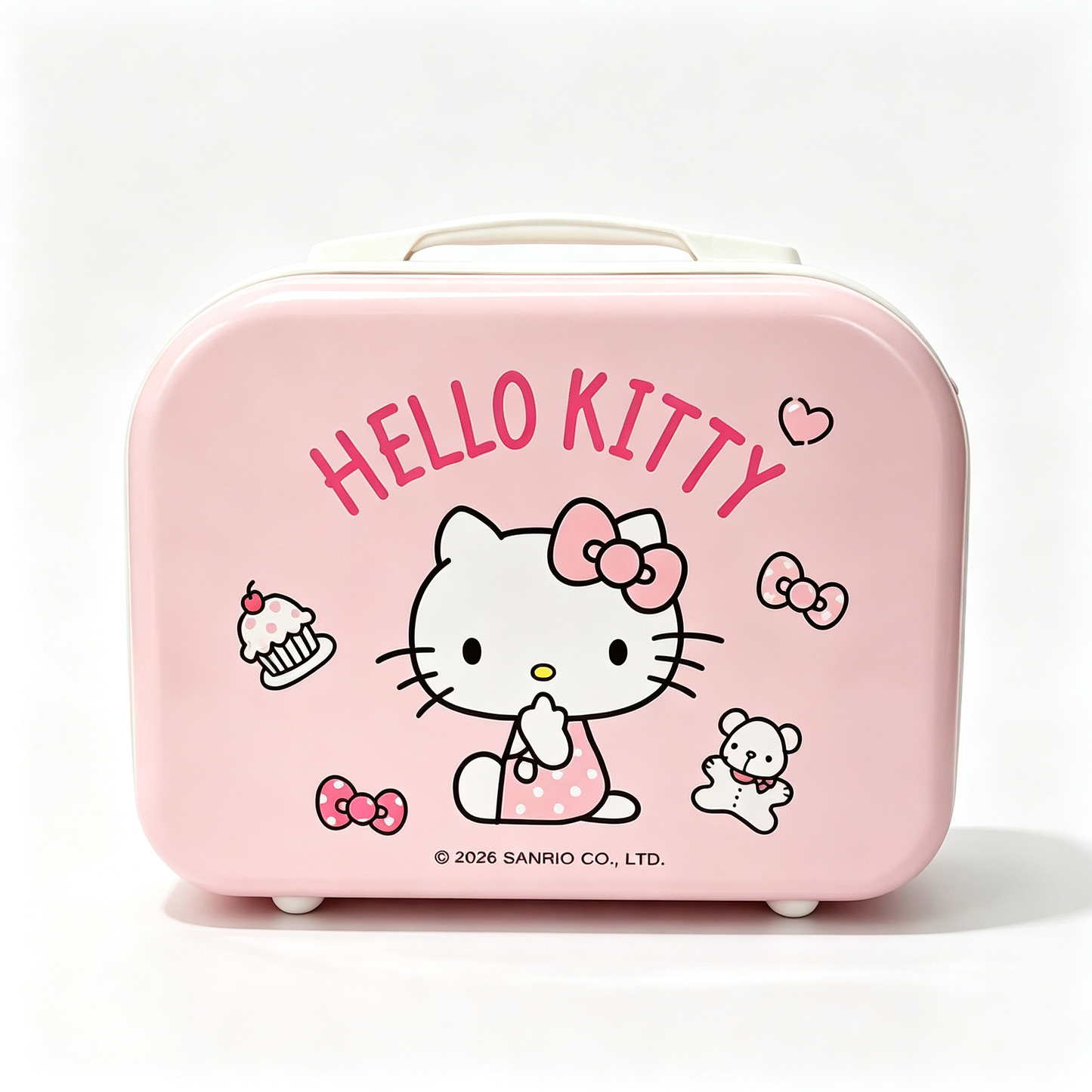 Pink [Food] Hello Kitty Bear Storage Box, 14-inch
