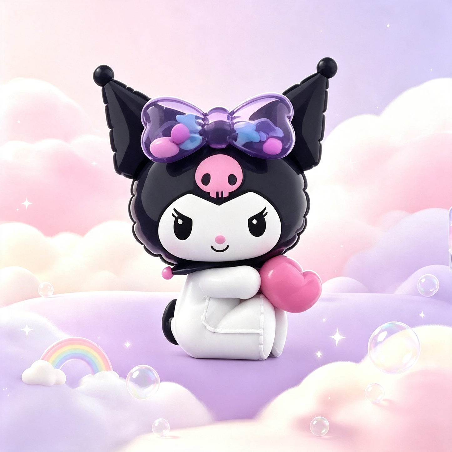 Cute Character Figurine Collectible Toy with Colorful Bead Accessories