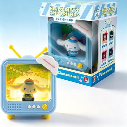 Retro TV‑Shaped Character Night Light Desktop Ornament Collectible Figure