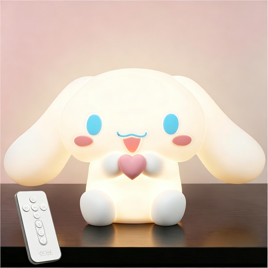 Cute Dog Silicone Night Light, Rechargeable Remote Kids Bedside Lamp