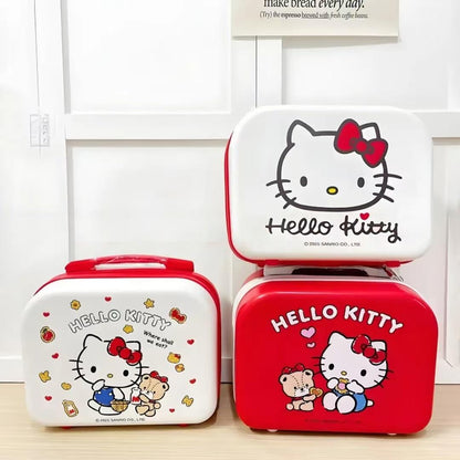 White [Avatar] Hello Kitty Handheld Storage Box, 14-inch